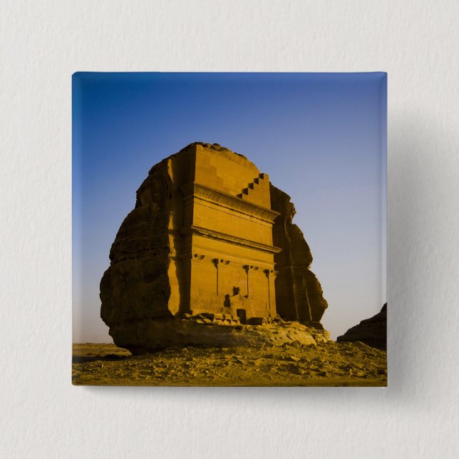 Saudi Arabia, site of Madain Saleh, ancient 4 15 Cm Square Badge (Front)