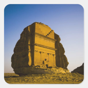 Saudi Arabia, site of Madain Saleh, ancient 4 Square Sticker