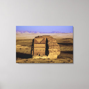 Saudi Arabia, site of Madain Saleh, ancient Canvas Print