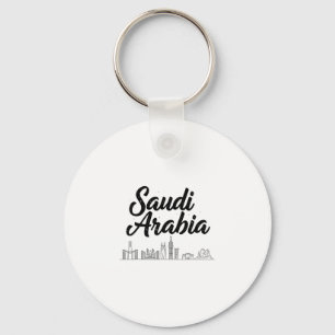 Saudi Arabia Skyline Travel Vacation Outfits Key Ring