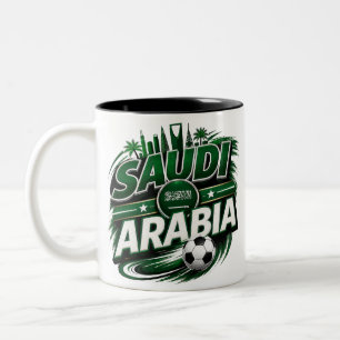 Saudi Arabia Soccer Fan Mug   Green Football Suppo
