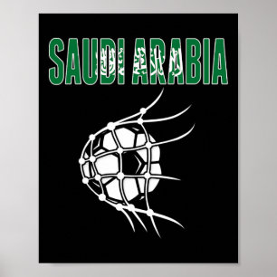 Saudi Arabia Soccer Fans Jersey - Saudi Flag Footl Poster
