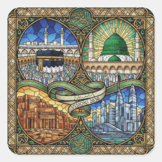 SAUDI ARABIA SQUARE STICKER