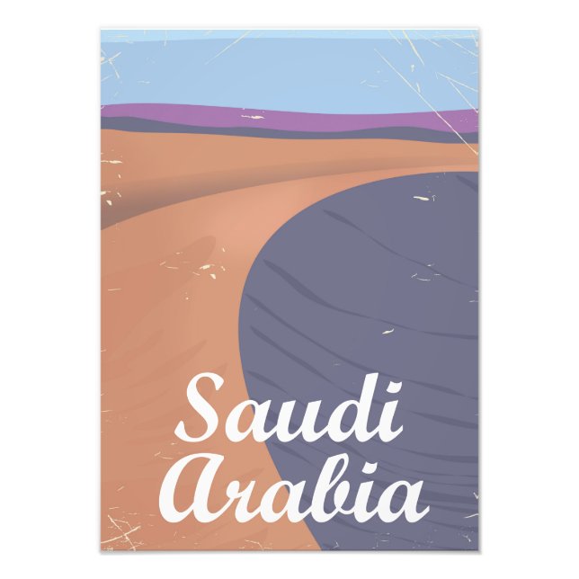 Saudi Arabia vintage travel poster (Front)