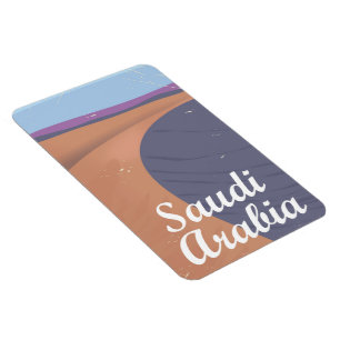 Saudi Arabia vintage travel poster Magnet