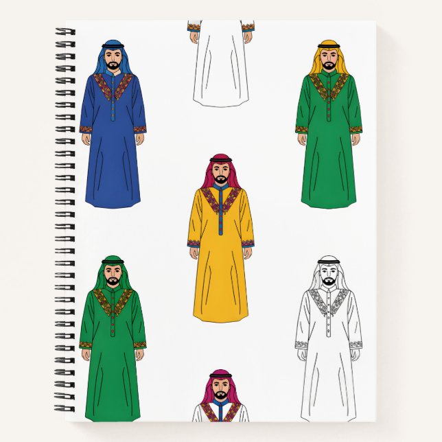 Saudi Heritage Men’s Thobe Notebook (Front)