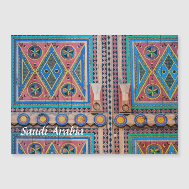 Saudi Najd Door Magnet Post Card (Front)