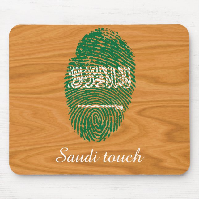 Saudi touch fingerprint flag mouse mat (Front)