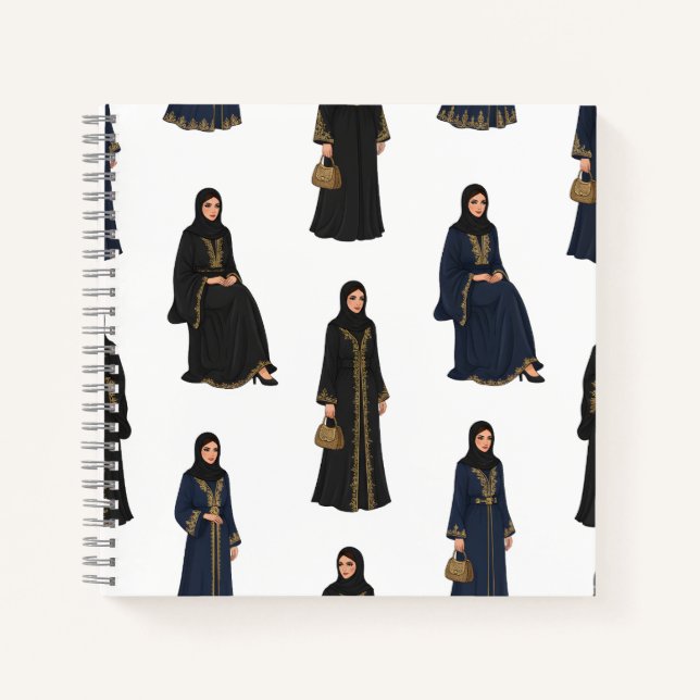 Saudi Women in  Abayas Notebook (Front)