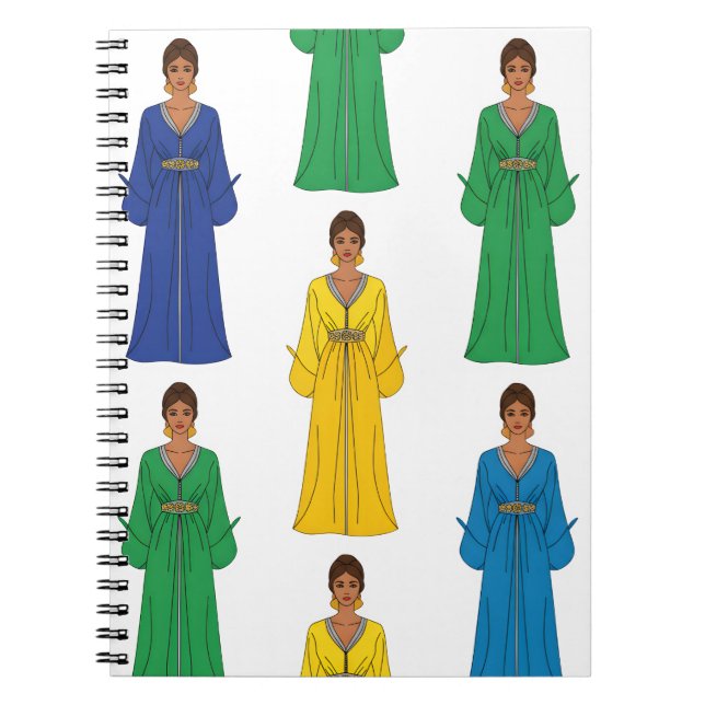 Saudi Women in Colourful dress Notebook (Front)