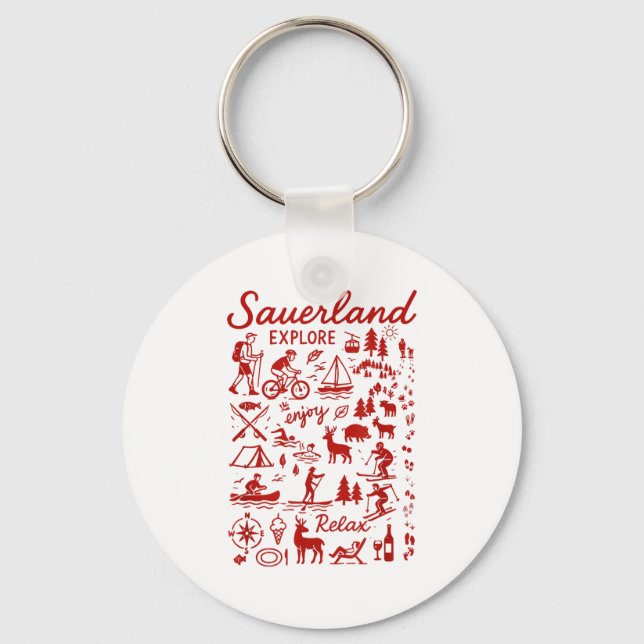 Sauerland Accessory Travel Or Hiking In The Sauerl Key Ring (Front)
