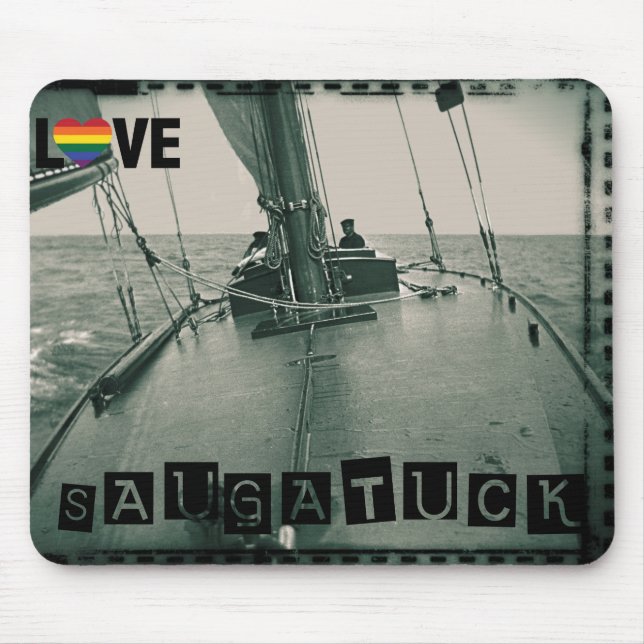 Saugatuck Michigan Gay Interest Sailing 1910 Photo Mouse Mat (Front)