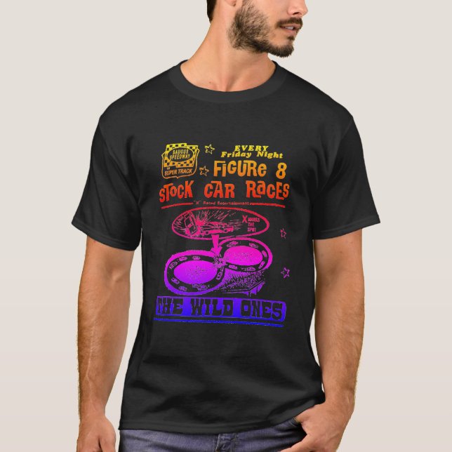 Saugus Speedway vintage dark figure 8 shirt (Front)