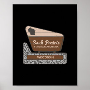Sauk Prairie State Recreation Area Wisconsin Wi Va Poster