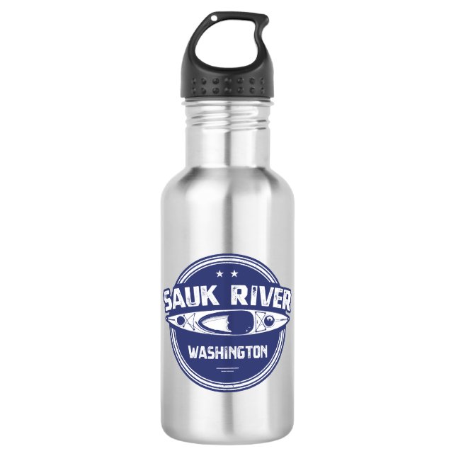 Sauk River Washington Kayaking 532 Ml Water Bottle (Front)