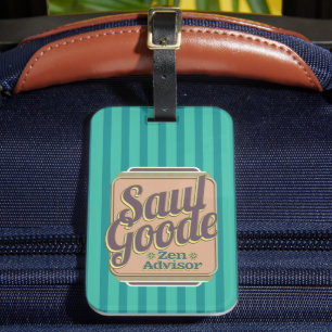 Saul Goode Zen Advisor Aqua Stripes BG Luggage Tag