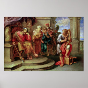 Saul Listening to David Playing the Harp Poster