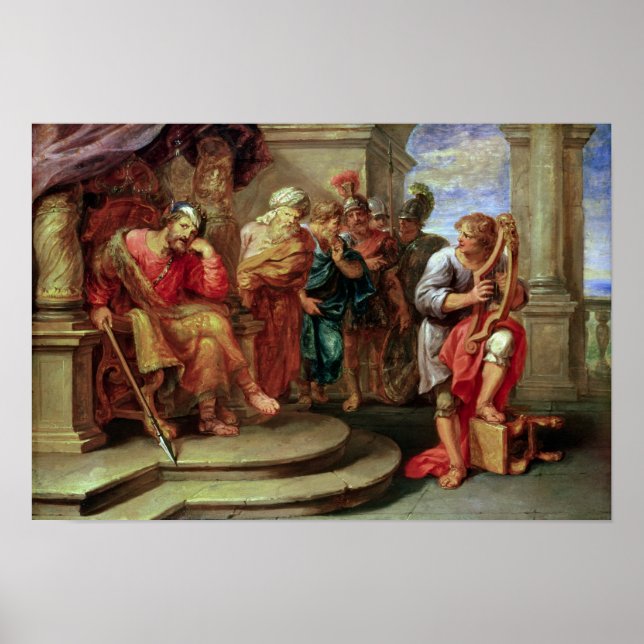 Saul Listening to David Playing the Harp Poster (Front)