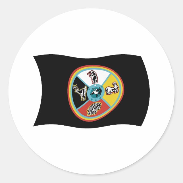 Sault Ste. Marie Tribe Flag Sticker (Front)