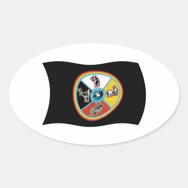 Sault Ste. Marie Tribe Flag Sticker (Front)