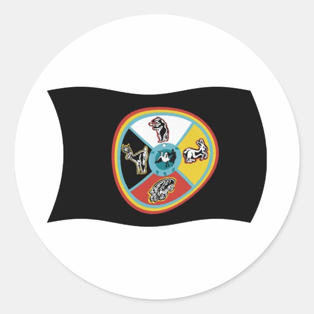 Sault Ste. Marie Tribe Flag Sticker (Front)