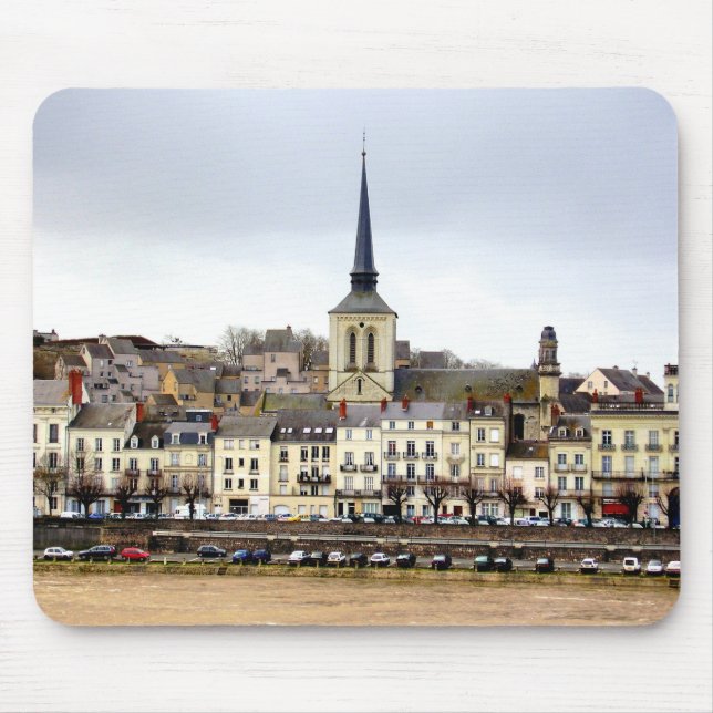 Saumur River Bank Scene Mouse Mat (Front)