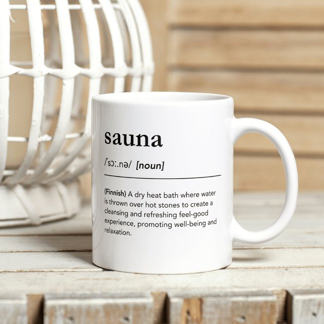 Sauna Definition Mug Finnish Wellness Modern Spa (Creator Uploaded)