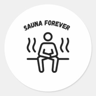 Sauna Forever Saunas Classic Round Sticker