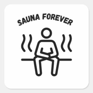 Sauna Forever Saunas Square Sticker