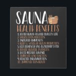 Sauna health benefits notepad<br><div class="desc">Sauna and wellness design the perfect gift for sauna lovers or men,  women who love Finnish sauna and sauna masters. This sauna outfit is suitable for the spa,  thermal bath,  sauna relax and have fun.</div>