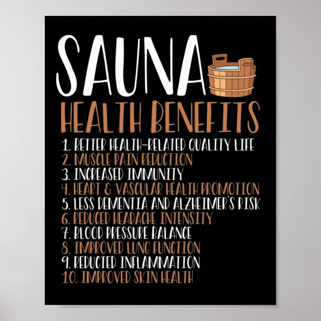 Sauna health benefits poster (Front)