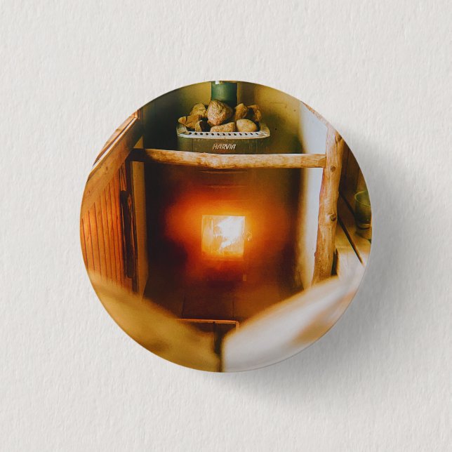 Sauna Hygge Evening  3 Cm Round Badge (Front)