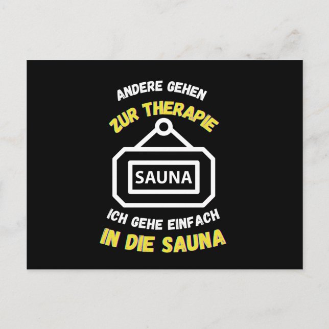 Sauna Others Go To Therapy Saunas Postcard (Front)