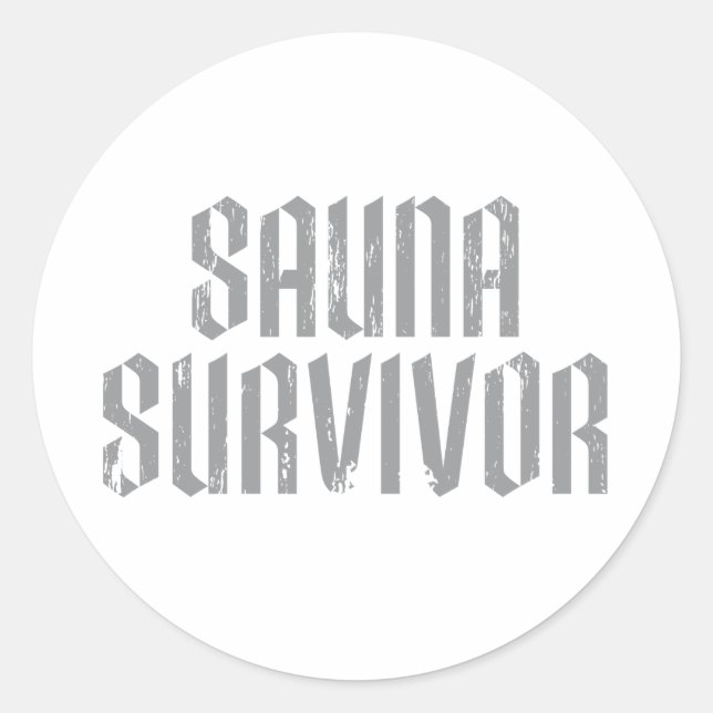 Sauna Survivor 06 Classic Round Sticker (Front)