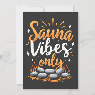 Sauna Vibes Only Sauna Enthusiast Spa Day  Thank You Card