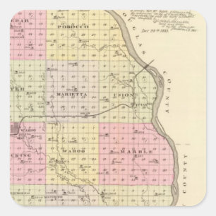 Saunders County, Nebraska Square Sticker