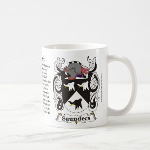 Saunders Family Coat of Arms Mug
