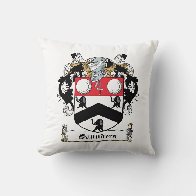 Saunders Family Crest Cushion (Front)