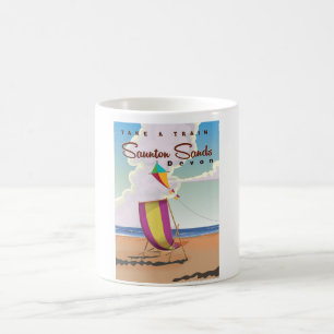 Saunton Sands Devon vintage travel poster Coffee Mug