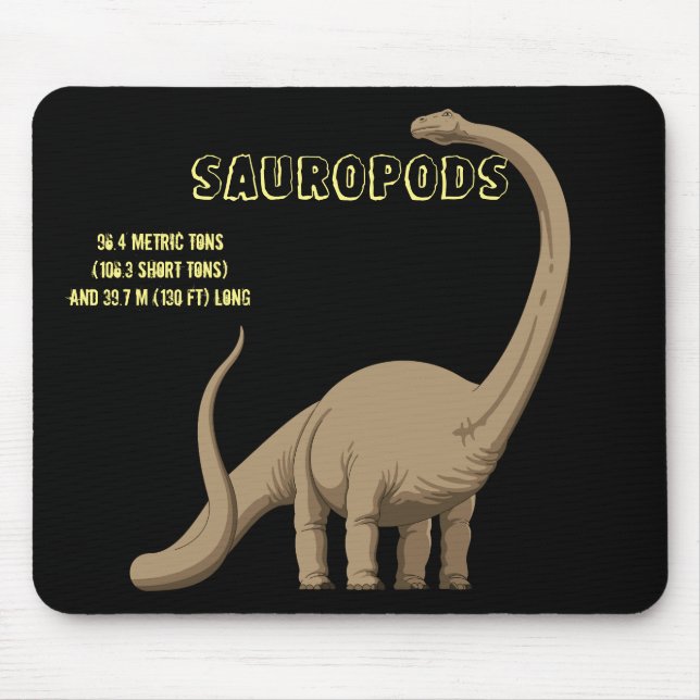 Sauropods Dinosaur Mouse Mat (Front)