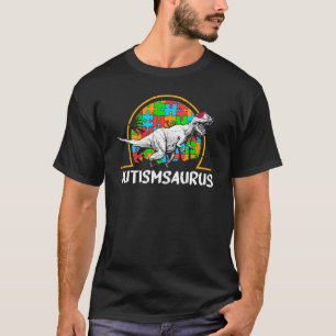 Saurus Autistic Kid Autism Awareness Rex Dinosaur T-Shirt