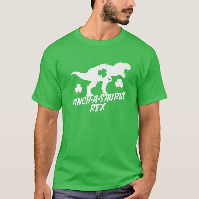 Saurus Rex St Pat Trex Day Dino St Patricks Day Le T-Shirt (Front)