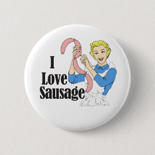 Sausage 6 Cm Round Badge