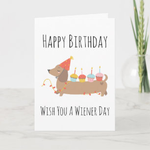 sausage dog birthday cards