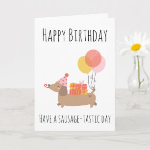 sausage dog birthday cards