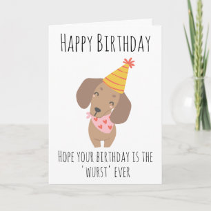 sausage dog birthday cards