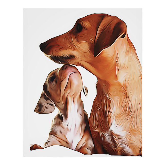 Sausage Dog Puppies 7 Weeks Dachshund Birthday Pos Photo Print (Front)