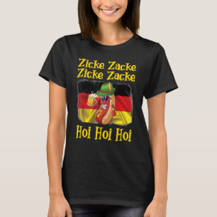 Sausage Drinking German Beer Zicke Zacke Zicke Zac T-Shirt