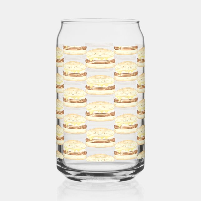 Sausage,Egg And Cheese Sandwich  Can Glass (Front)
