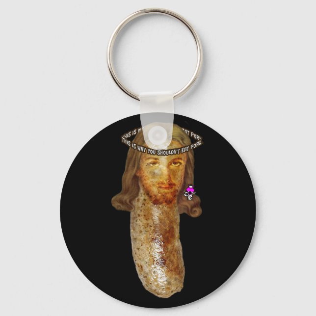 Sausage Jesus Key Ring (Front)